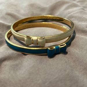 Kate Spade stacking bow bangle bracelets